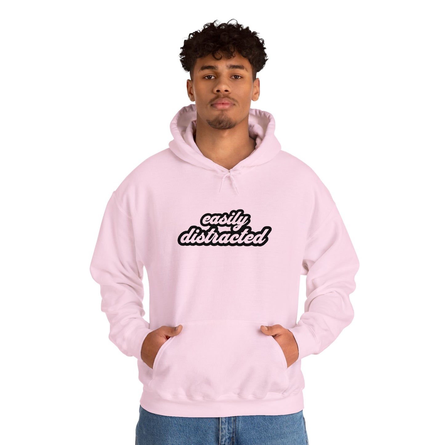 Easily Distracted Embroidered Hoodie
