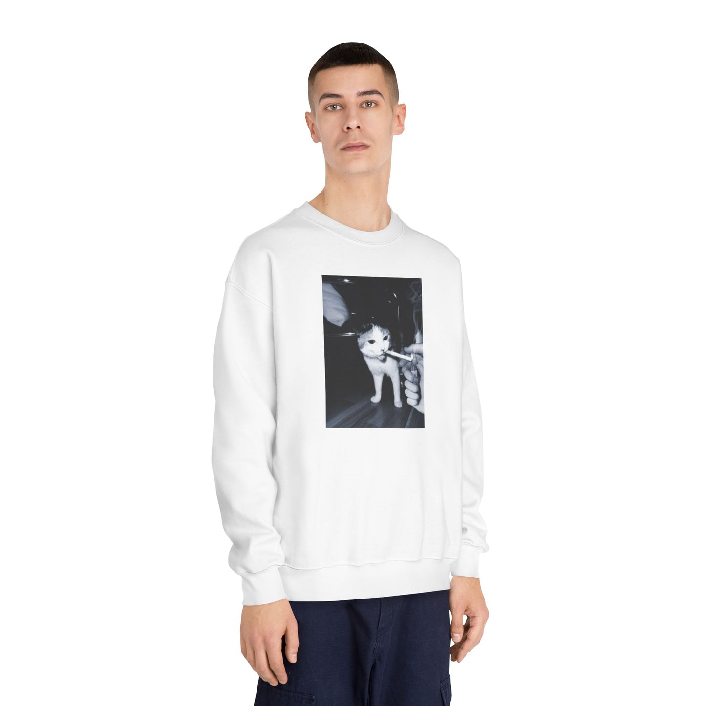 Smoking Cat Crewneck