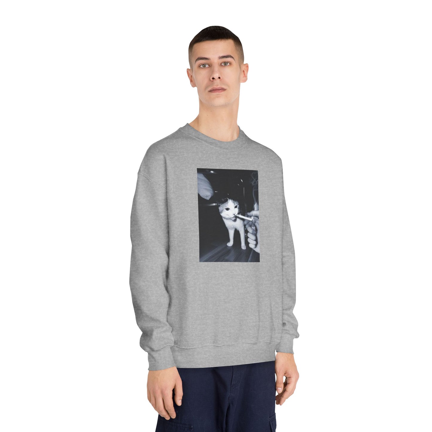 Smoking Cat Crewneck