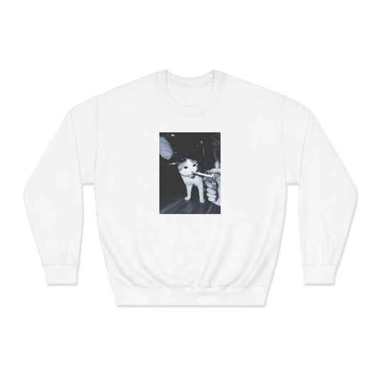 Smoking Cat Crewneck