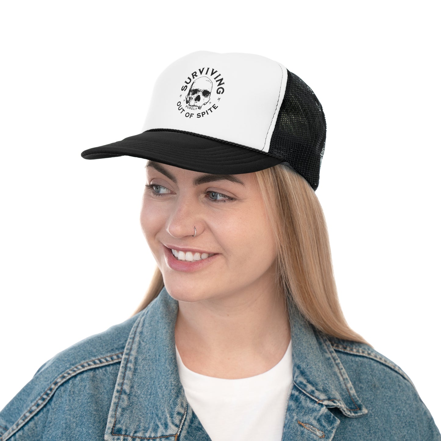 Skull Graphic Trucker Cap