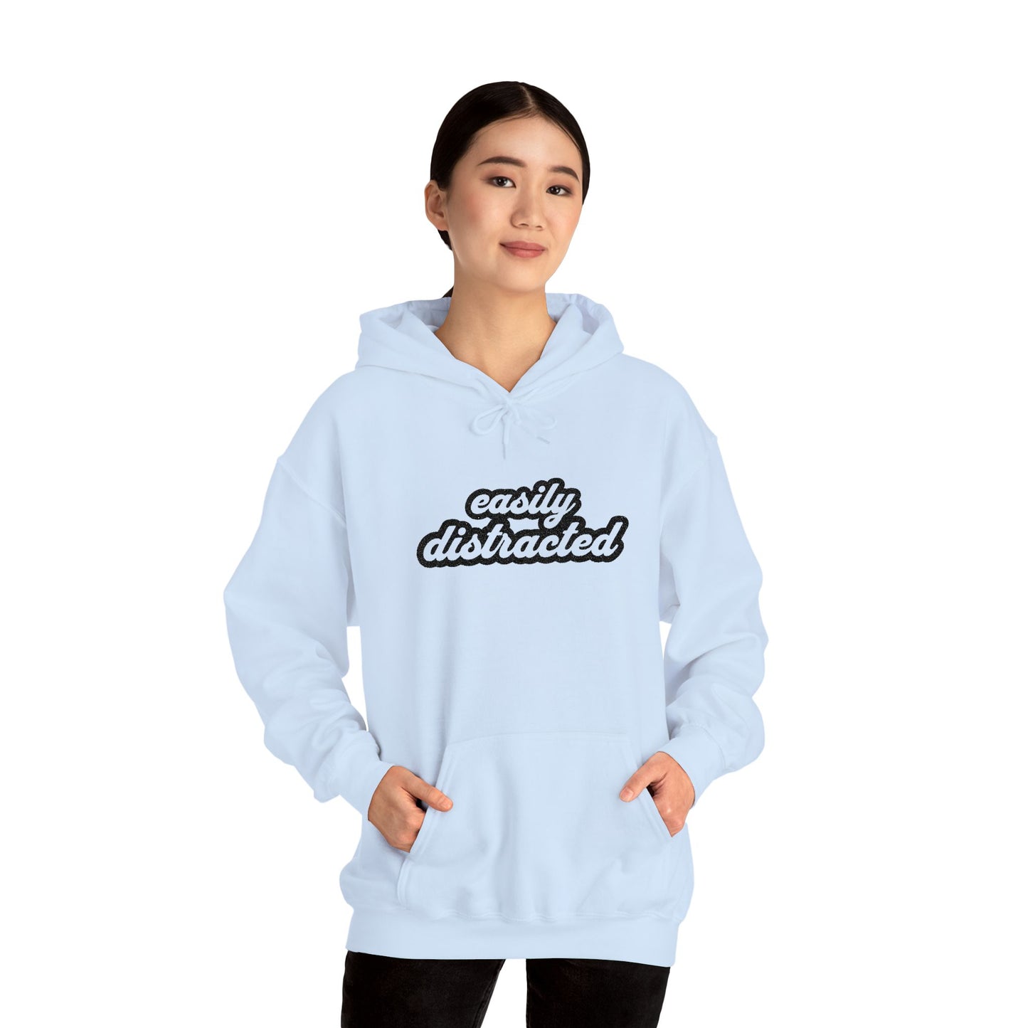 Easily Distracted Embroidered Hoodie