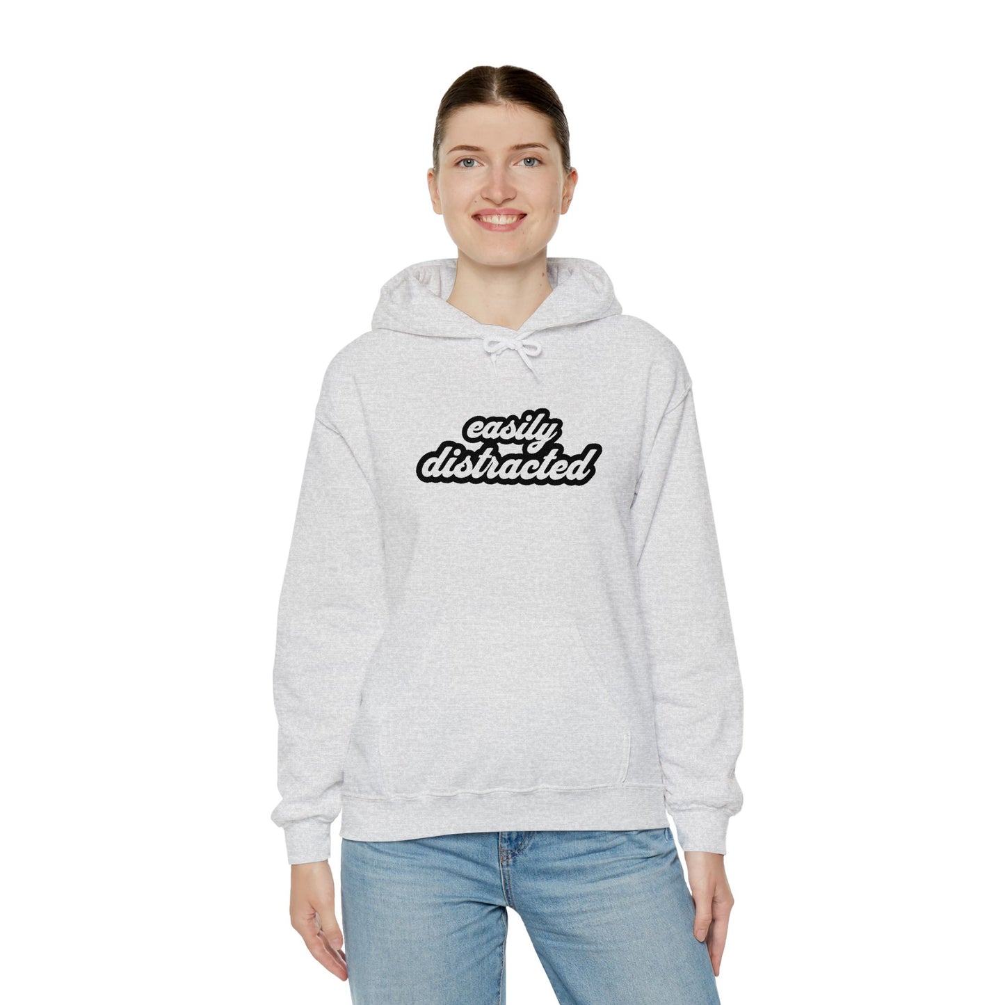 Easily Distracted Embroidered Hoodie